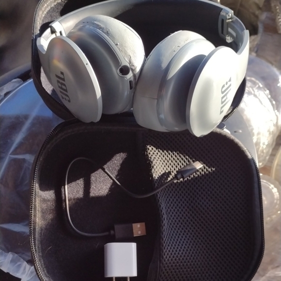 JBL Silver Wireless Headphones with Case